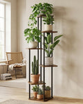 6-Tier Brown Corner Plant Stand