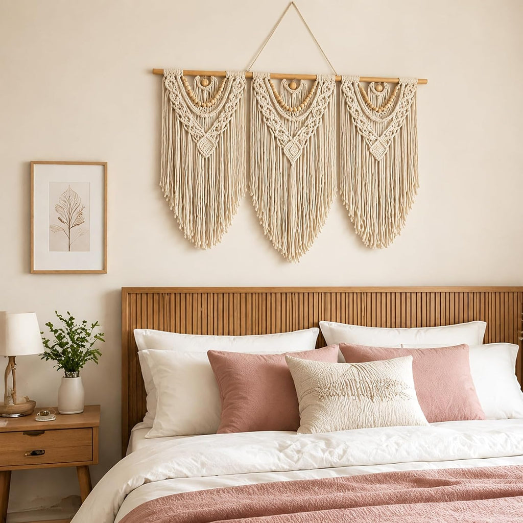 Large White Boho Macrame Wall Hanging