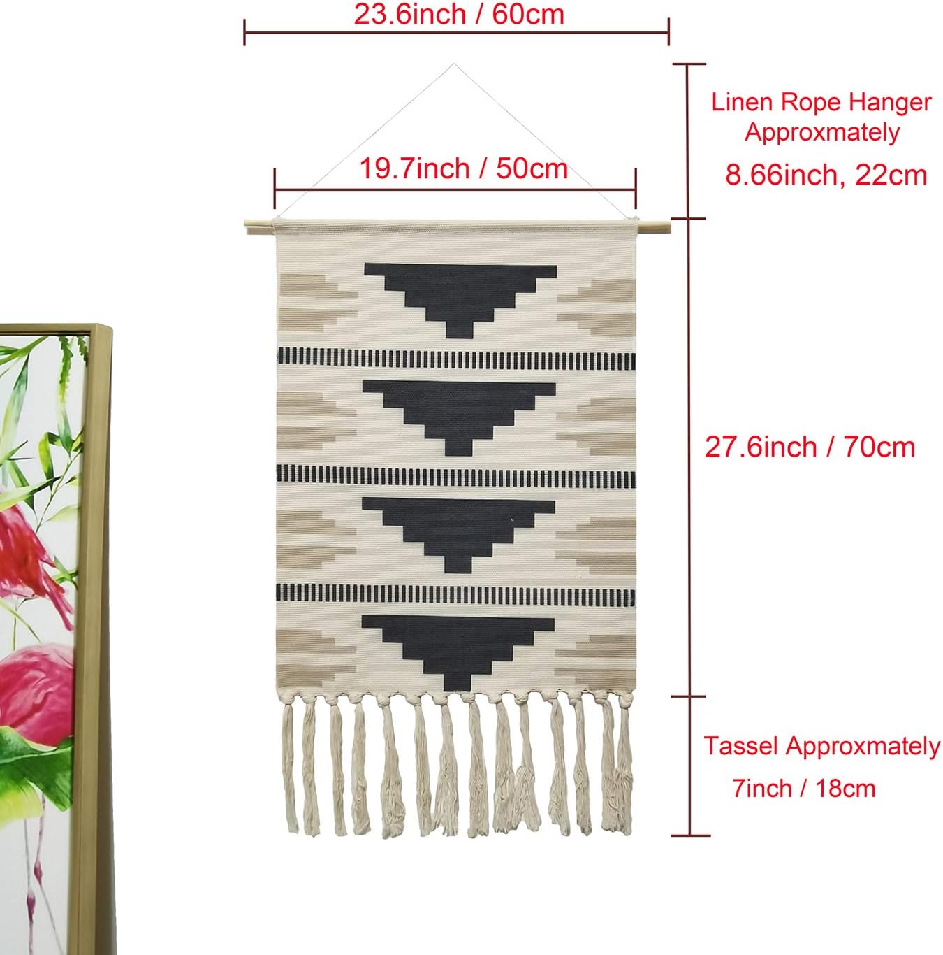 Boho Geometric Macrame Wall Hanging Tapestry