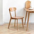 Solid Oak Curved Back Natural Dining Chair