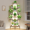 11-Tier Curved Corner Plant Stand with Grow Light