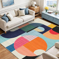 Boho Geometric Washable 5x7 Area Rug