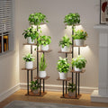 2-Pack 6-Tier Corner Plant Stand with Grow Light